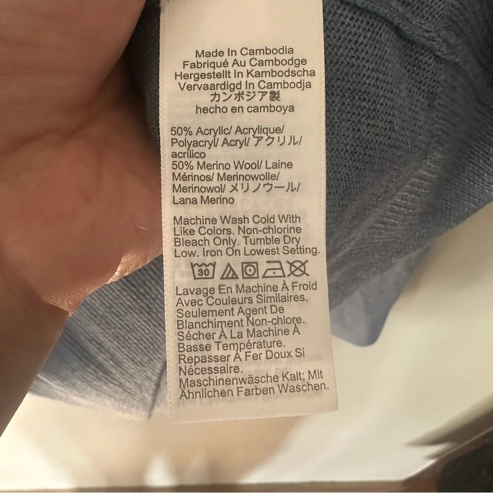 NWT J Crew Merino Wool Blend Quarter Zip